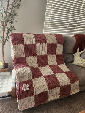 Custom Hand Knit Blanket